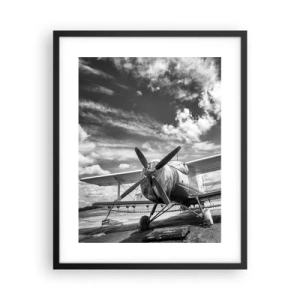 Affiche dans un cadre noir - Poster - Je suis impatient! - 40x50 cm