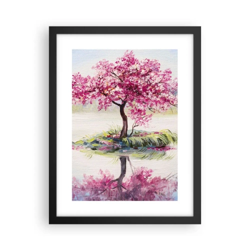 Affiche dans un cadre noir - Poster - Fête du Printemps - 30x40 cm