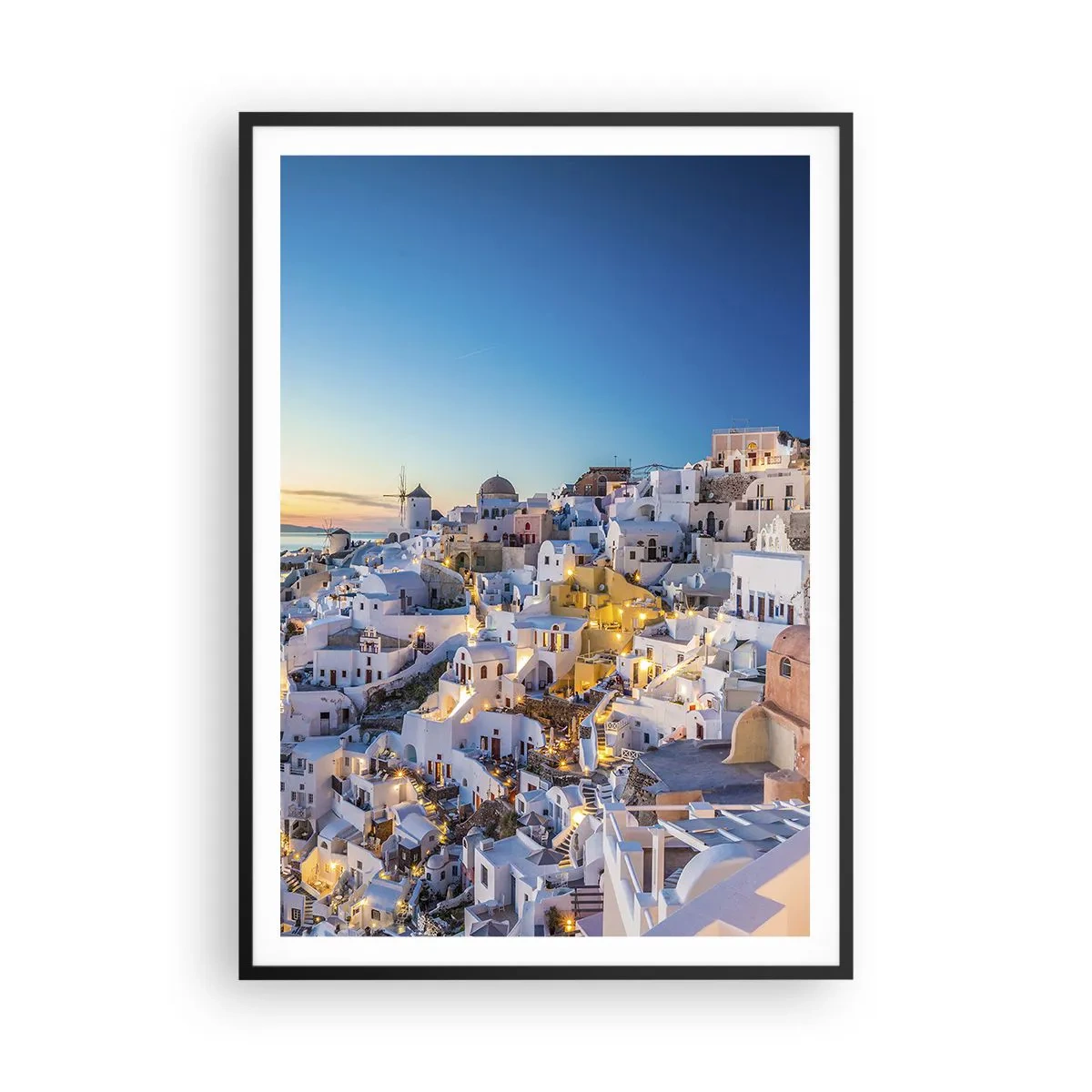 Affiche dans un cadre noir - Poster - L'essence de la grecque - 70x100 cm