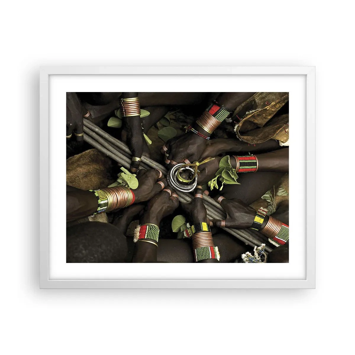 Affiche dans un cadre blanc - Poster - Nous sommes ensemble - 50x40 cm