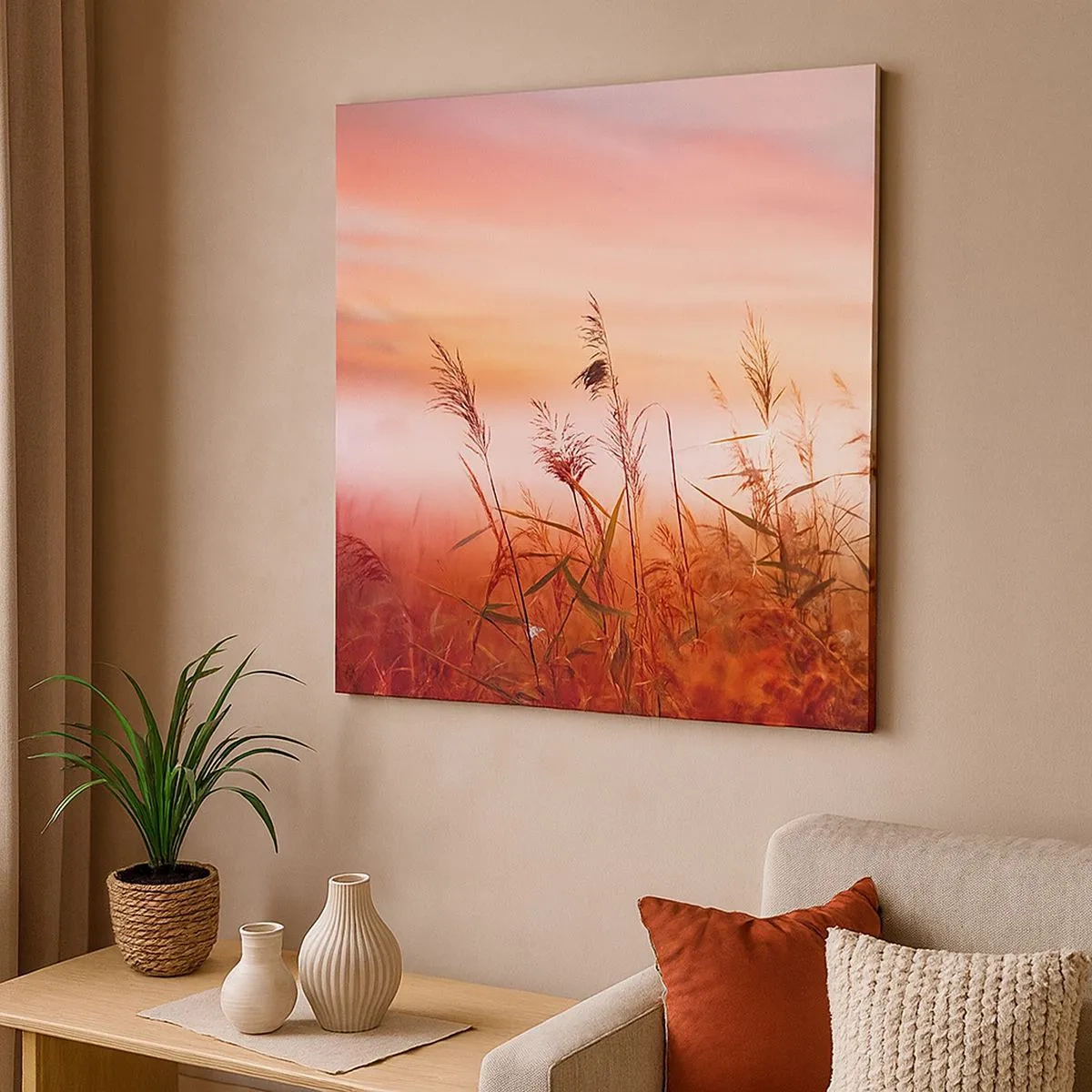 Impression sur toile - Image sur toile - Cerfs-volants, pissenlits, vent - 30x30 cm