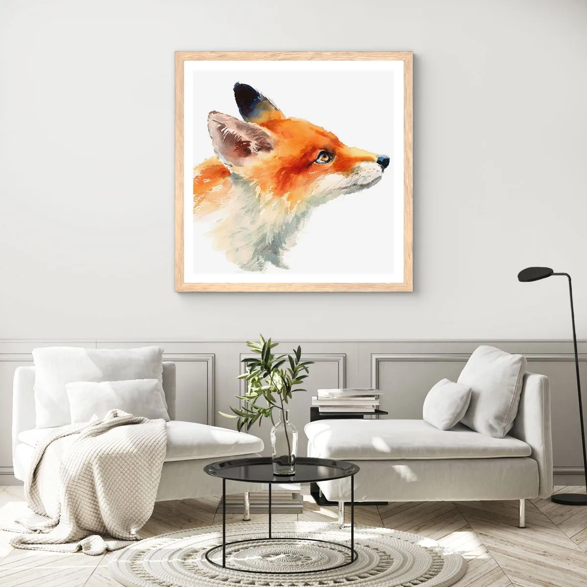 Affiche dans un chêne clair - Poster - Vous ne pouvez jamais être trop prudent - 60x60 cm