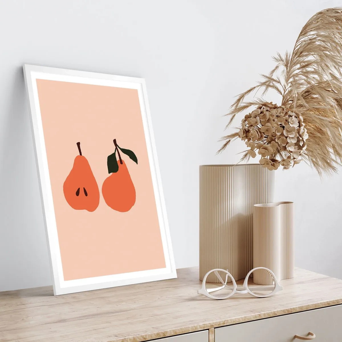 Affiche dans un cadre blanc - Poster - La douceur elle-même - 30x40 cm