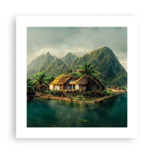 Affiche - Poster - Paradis tropical - 40x40 cm