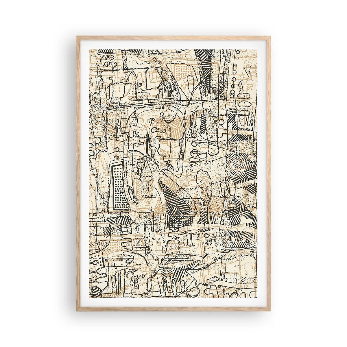 Affiche dans un chêne clair - Poster - Il attend d'être décodé - 70x100 cm