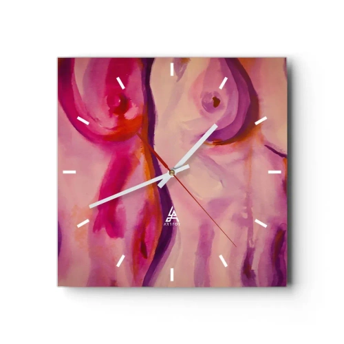 Horloge murale - Pendule murale - Ode à la féminité - 40x40 cm