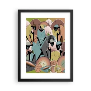 Affiche dans un cadre noir - Poster - De grandes fêtes arrivent - 30x40 cm