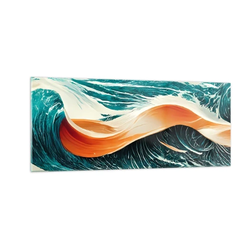 Impression sur verre - Image sur verre - Le rêve d'un surfeur - 100x40 cm