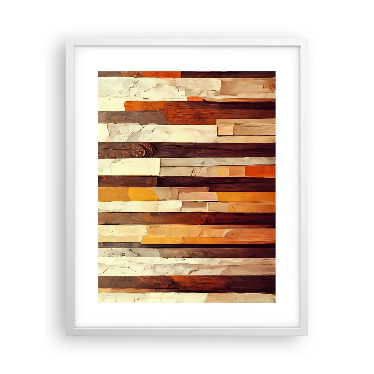 Affiche dans un cadre blanc - Poster - Hymne des arbres forestiers - 40x50 cm