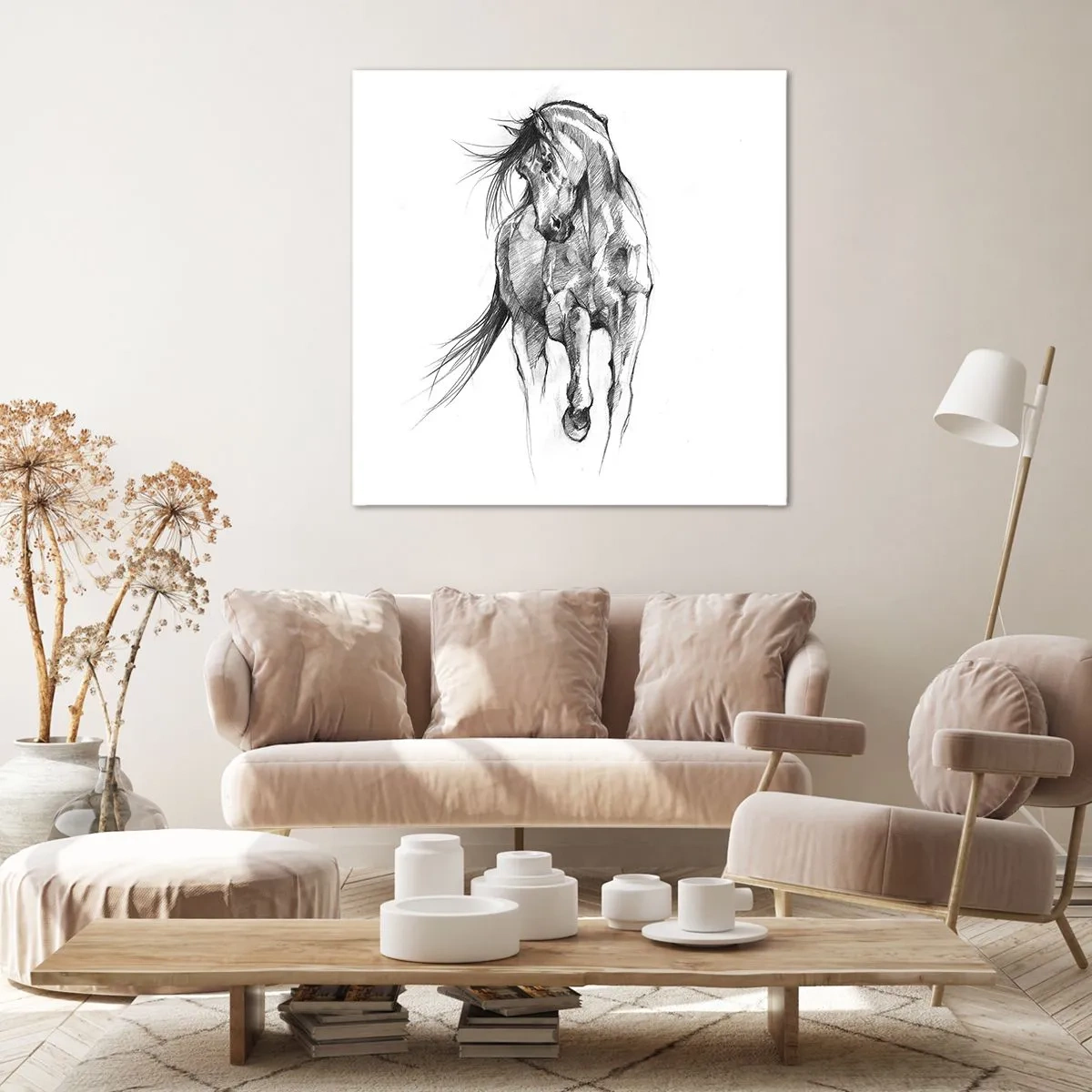 Impression sur toile - Image sur toile - D'un trot gracieux - 70x70 cm