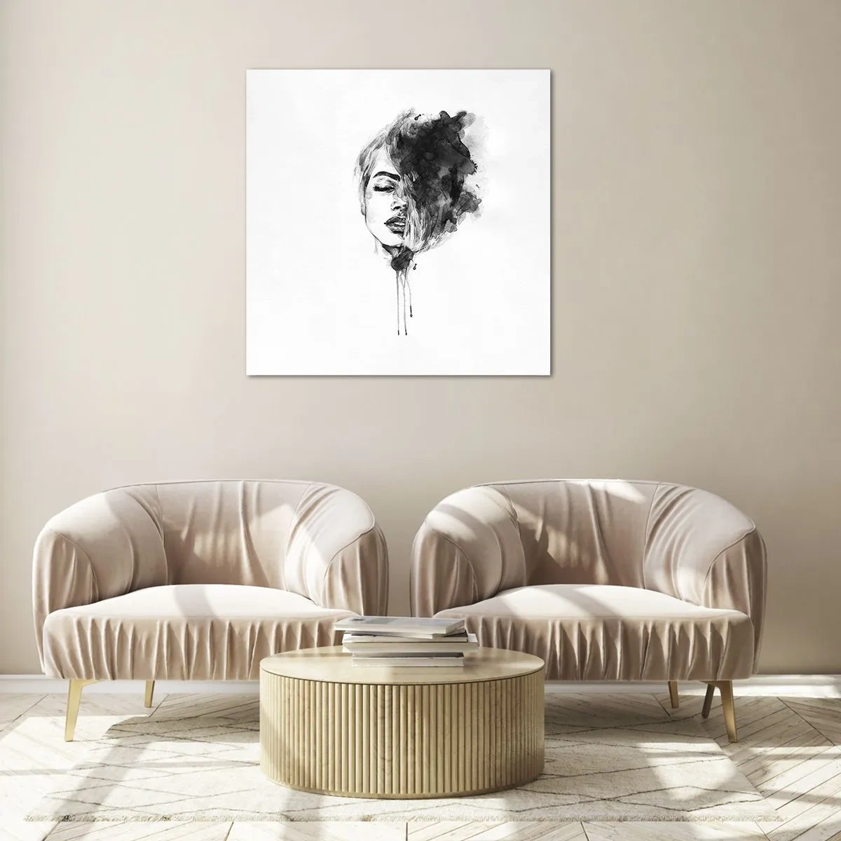 Impression sur verre - Image sur verre - De quoi rêve la fille - 40x40 cm