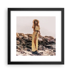 Affiche dans un cadre noir - Poster - La magie des pierres - 30x30 cm