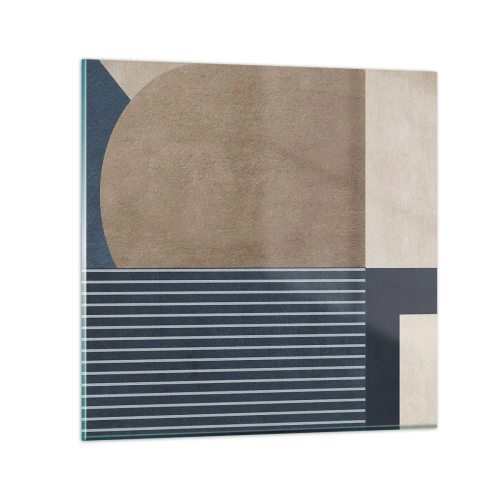 Impression sur verre - Image sur verre - Composition simple et en rondeur - 60x60 cm