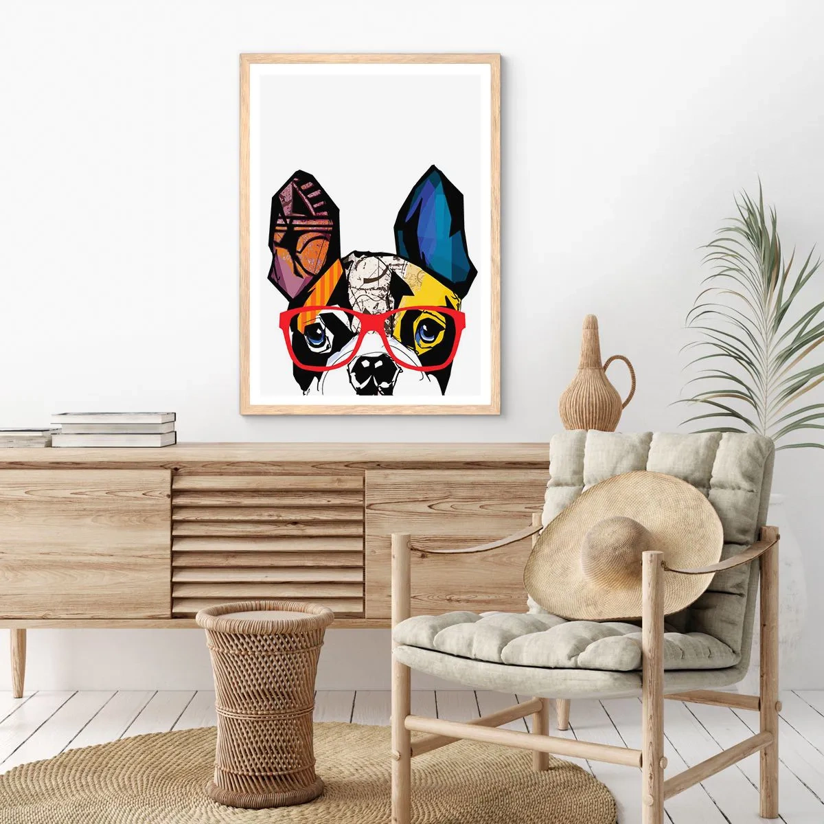 Affiche dans un chêne clair - Poster - Intellectuel - 30x40 cm