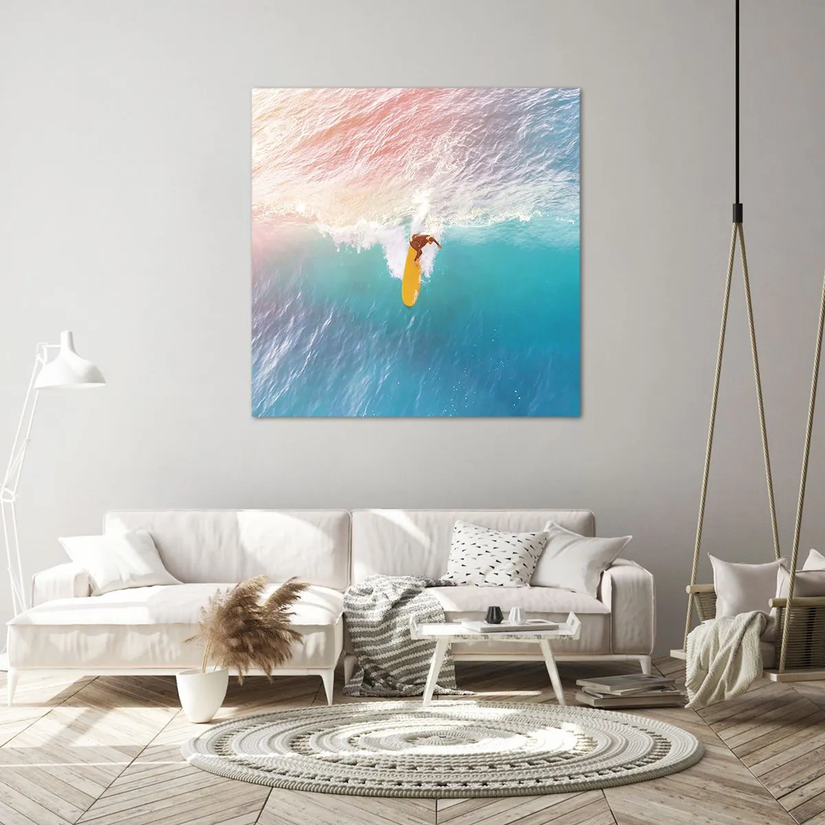 Impression sur toile - Image sur toile - Le cavalier de l'océan - 50x50 cm