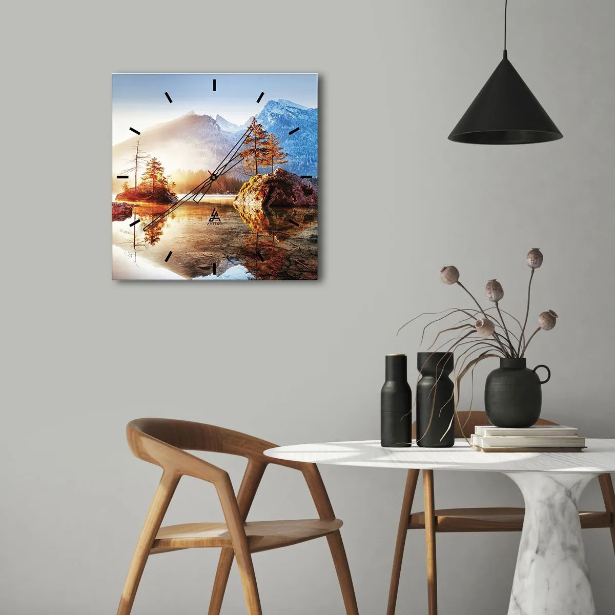 Horloge murale - Pendule murale - La nature sous un nouveau jour - 40x40 cm