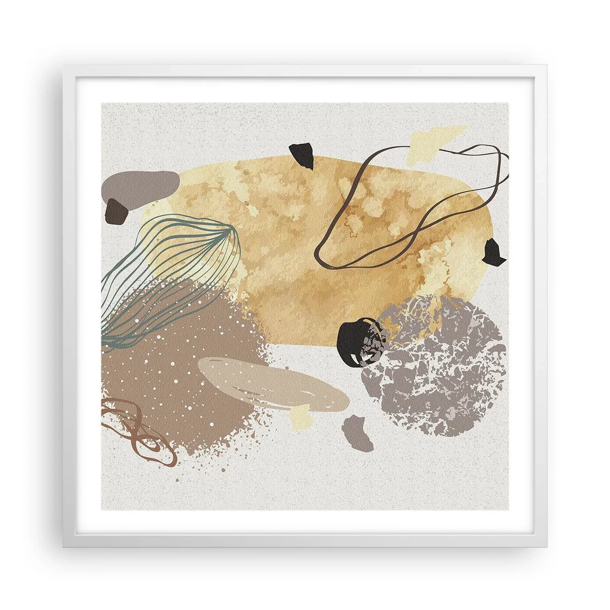 Affiche dans un cadre blanc - Poster - Plumcologie appliquée - 60x60 cm