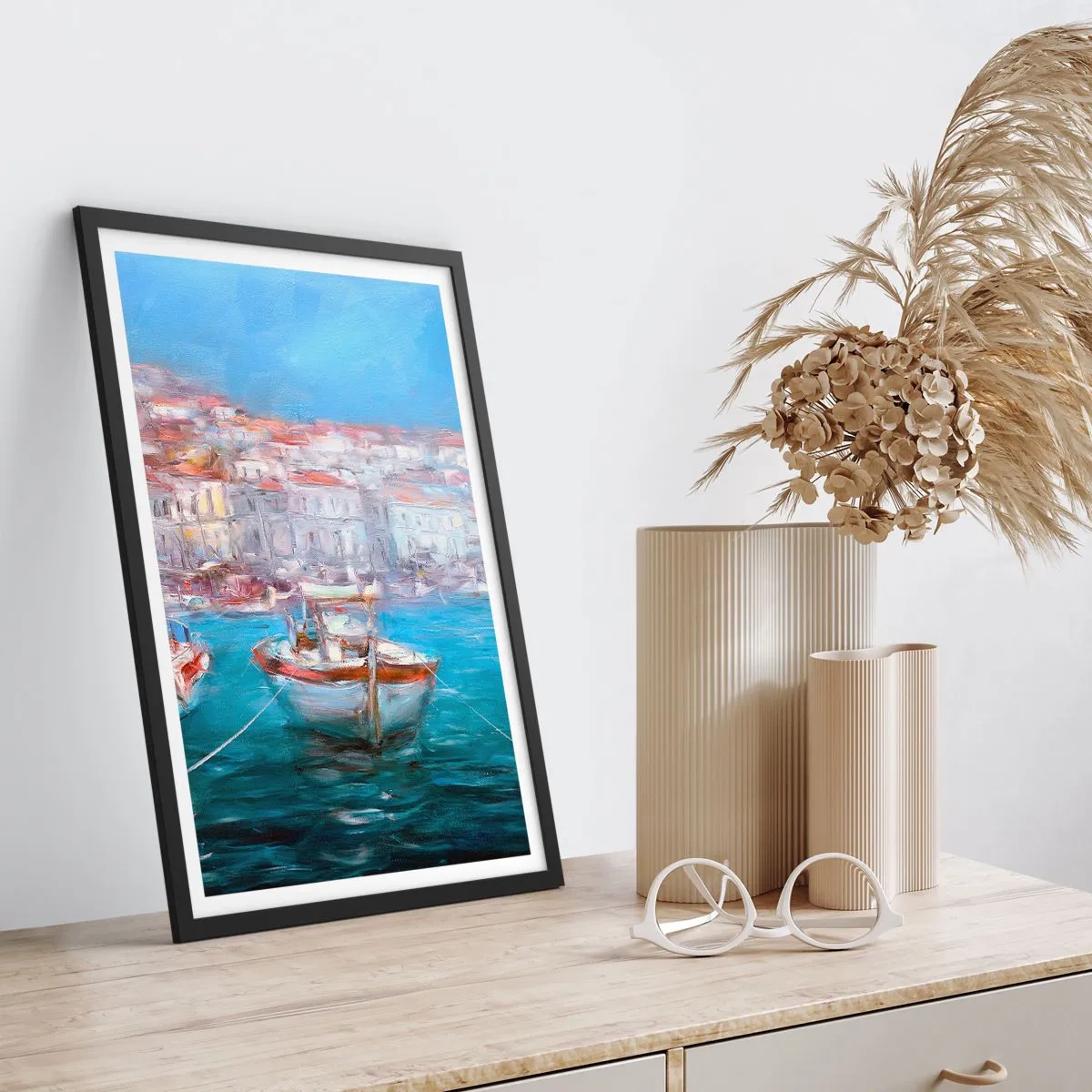 Affiche dans un cadre noir - Poster - Baie italienne - 61x91 cm