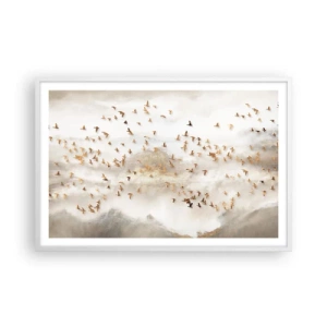 Affiche dans un cadre blanc - Poster - Il est l'heure… - 91x61 cm
