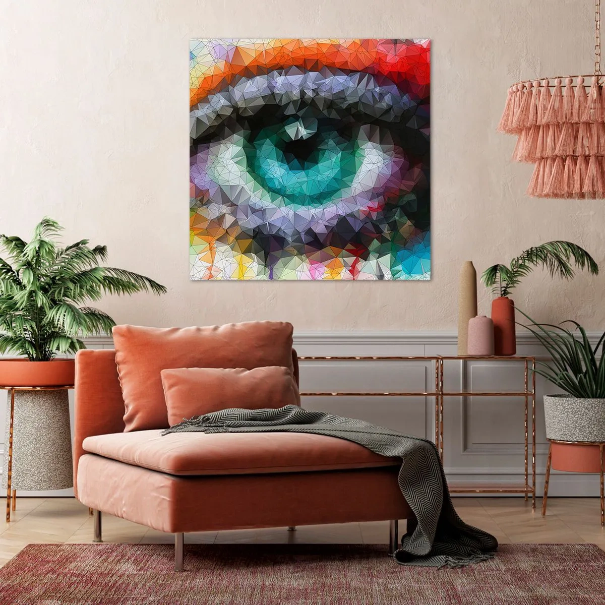 Impression sur toile - Image sur toile - Lueur cristalline des yeux - 70x70 cm