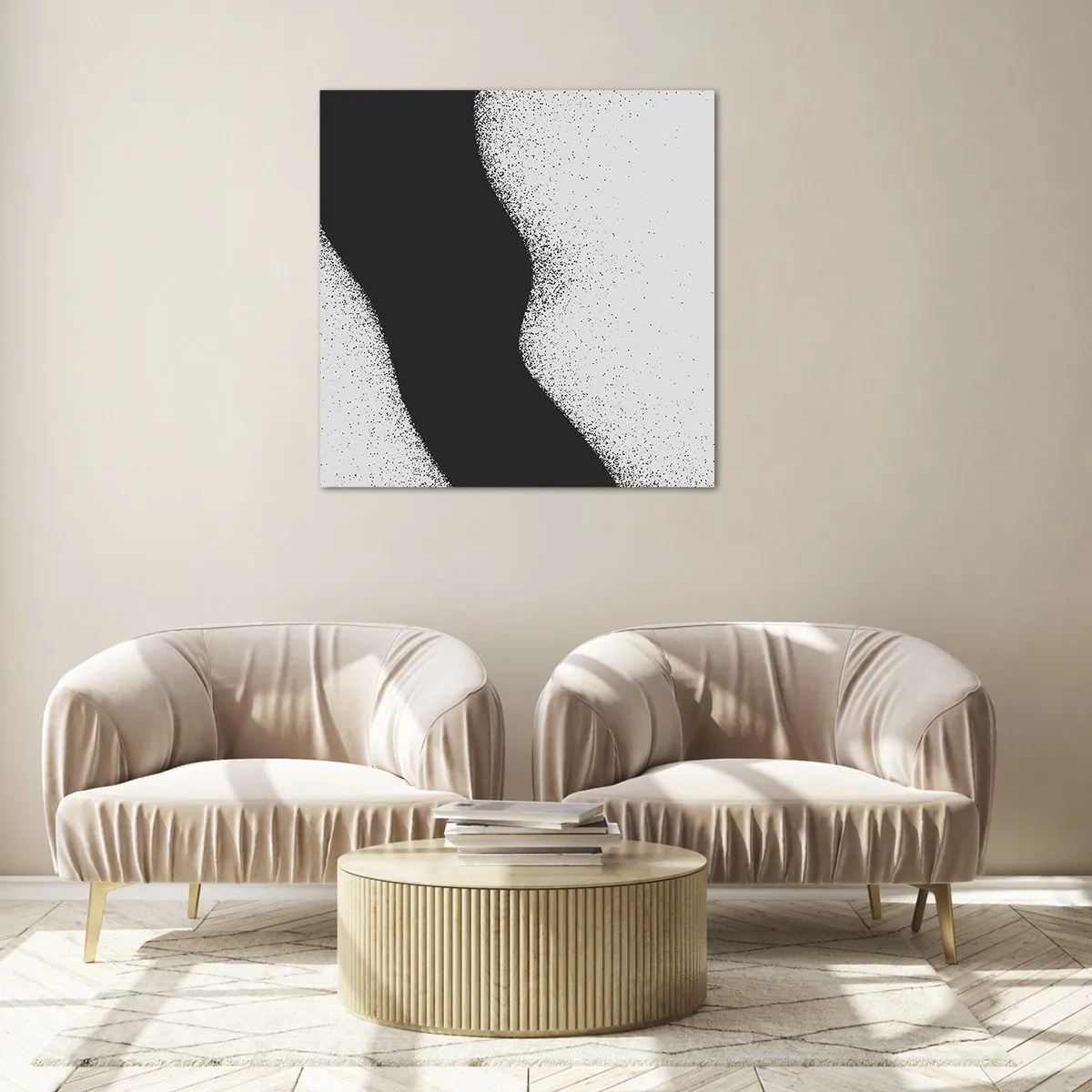 Impression sur verre - Image sur verre - Équilibre fluide - 50x50 cm