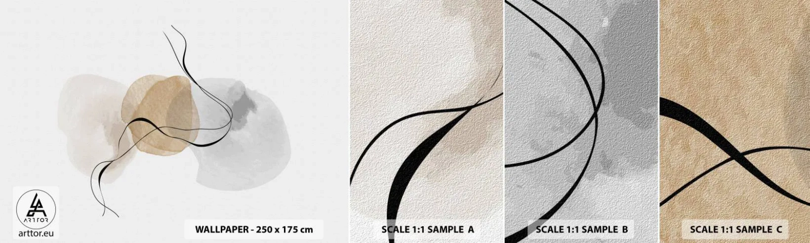 Échantillon de Papier Peint Autocollant Deluxe Sticker - Perles d'air - Abstraction, Morceau, Modèle moderne - 100x30 cm