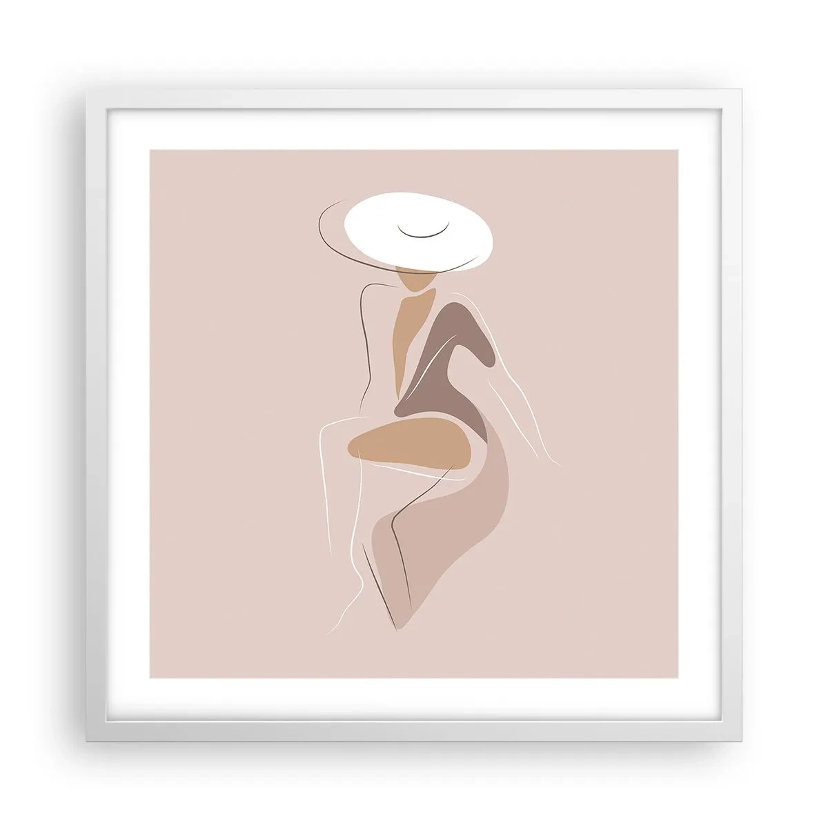 Affiche dans un cadre blanc - Poster - Être une dame - 50x50 cm