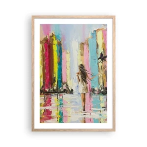 Affiche dans un chêne clair - Poster - Viens avec moi - 50x70 cm