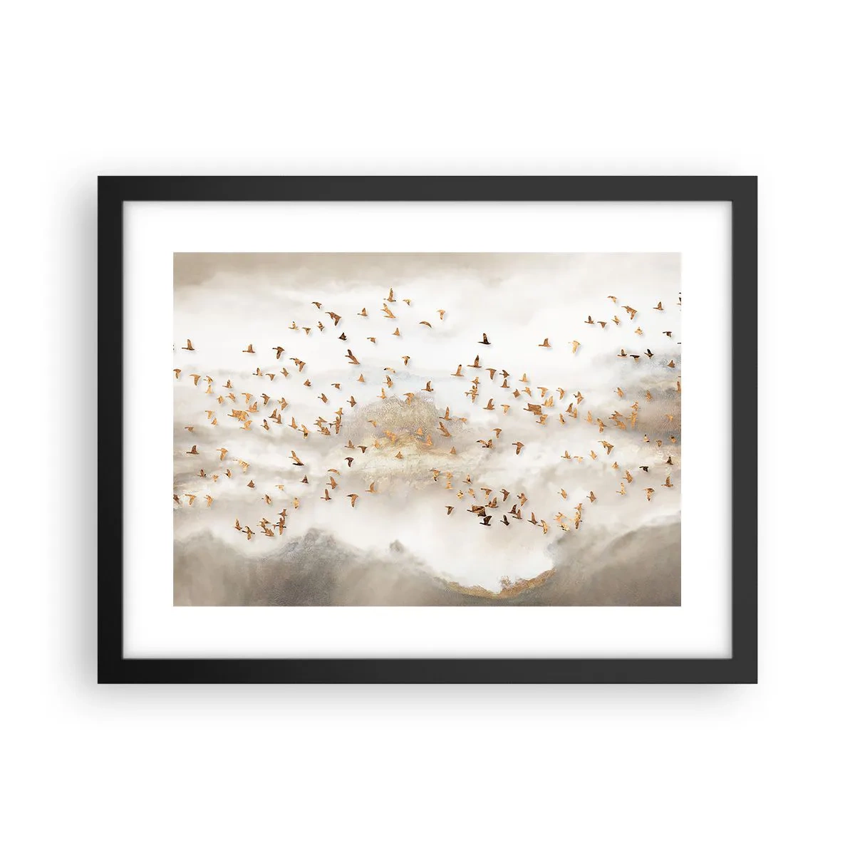 Affiche dans un cadre noir - Poster - Il est l'heure… - 40x30 cm