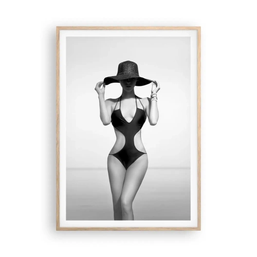 Affiche dans un chêne clair - Poster - Mon prénom? Élégance - 70x100 cm