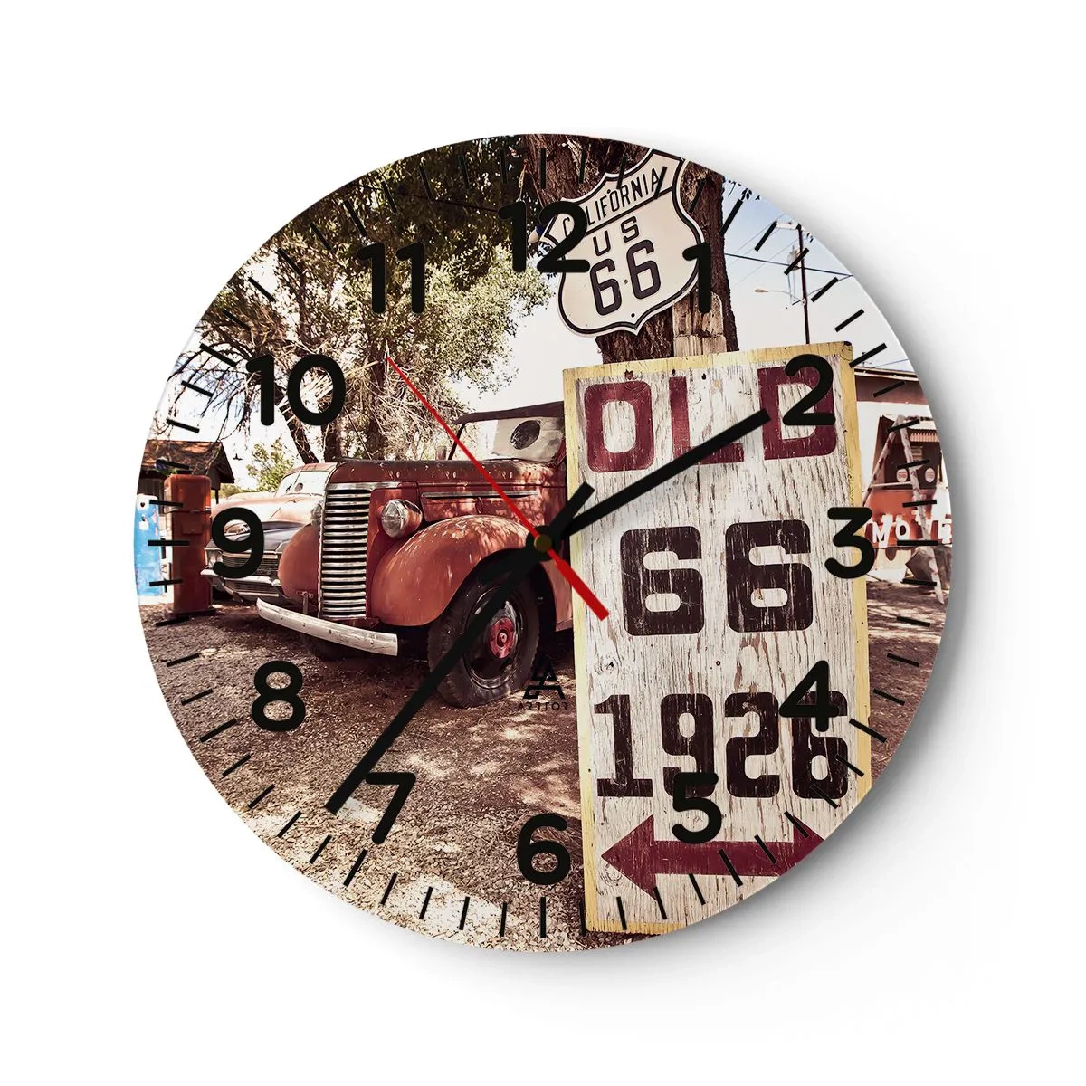 Horloge murale - Pendule murale - La légende de la province américaine - 30x30 cm