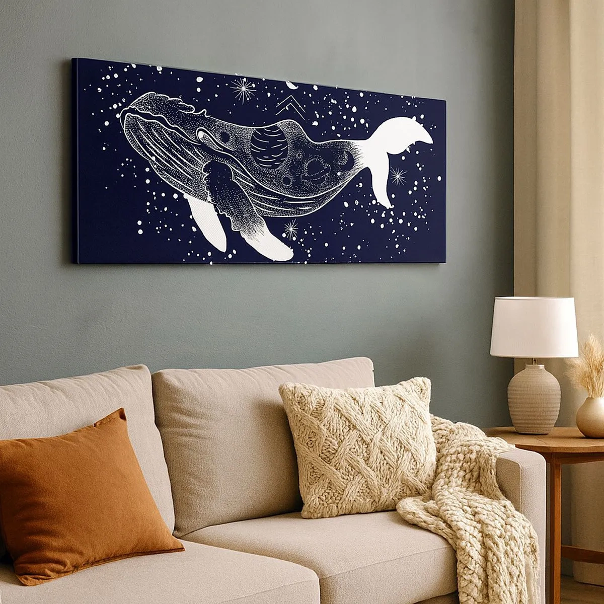 Impression sur toile - Image sur toile - Dans l'océan de l'univers - 100x40 cm