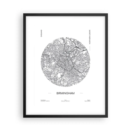Affiche dans un cadre noir - Poster - Anatomie de Birmingham - 40x50 cm