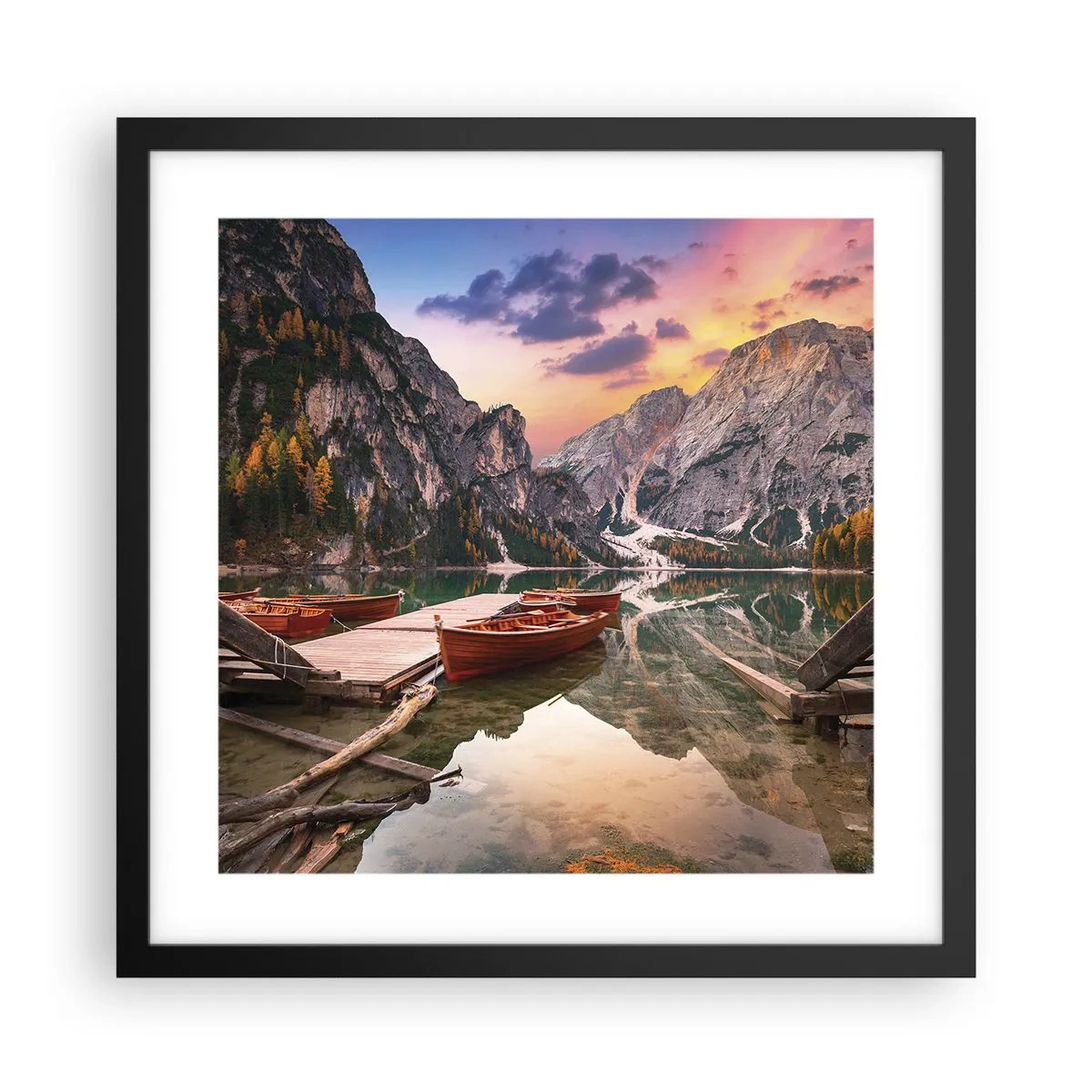 Affiche dans un cadre noir - Poster - Promesse du jour - 40x40 cm