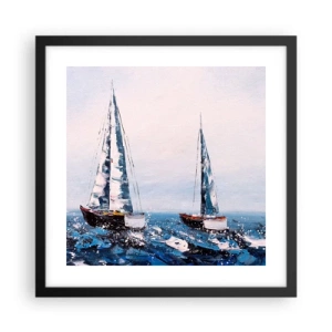 Affiche dans un cadre noir - Poster - Confrérie du vent - 40x40 cm