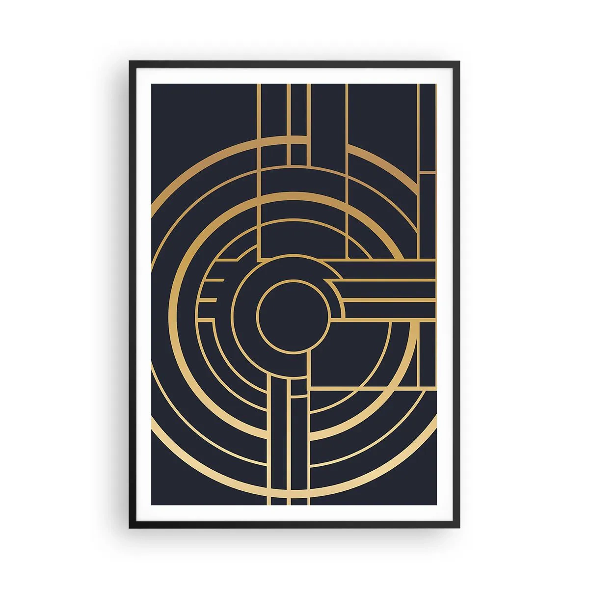 Affiche dans un cadre noir - Poster - Rotation des éléments - 70x100 cm