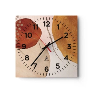 Horloge murale - Pendule murale - Rondeur et mouvement - 30x30 cm