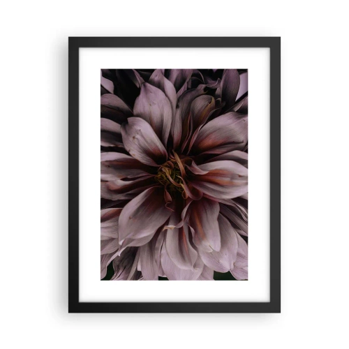 Affiche dans un cadre noir - Poster - Un coeur fleuri - 30x40 cm