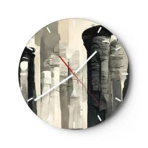 Horloge murale - Pendule murale - La majesté de l'Antiquité - 40x40 cm