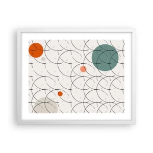 Affiche dans un cadre blanc - Poster - Dans l'esprit pop art - 50x40 cm