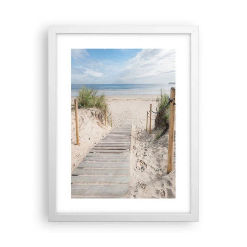 Affiche dans un cadre blanc - Poster - A l'horizon - 30x40 cm