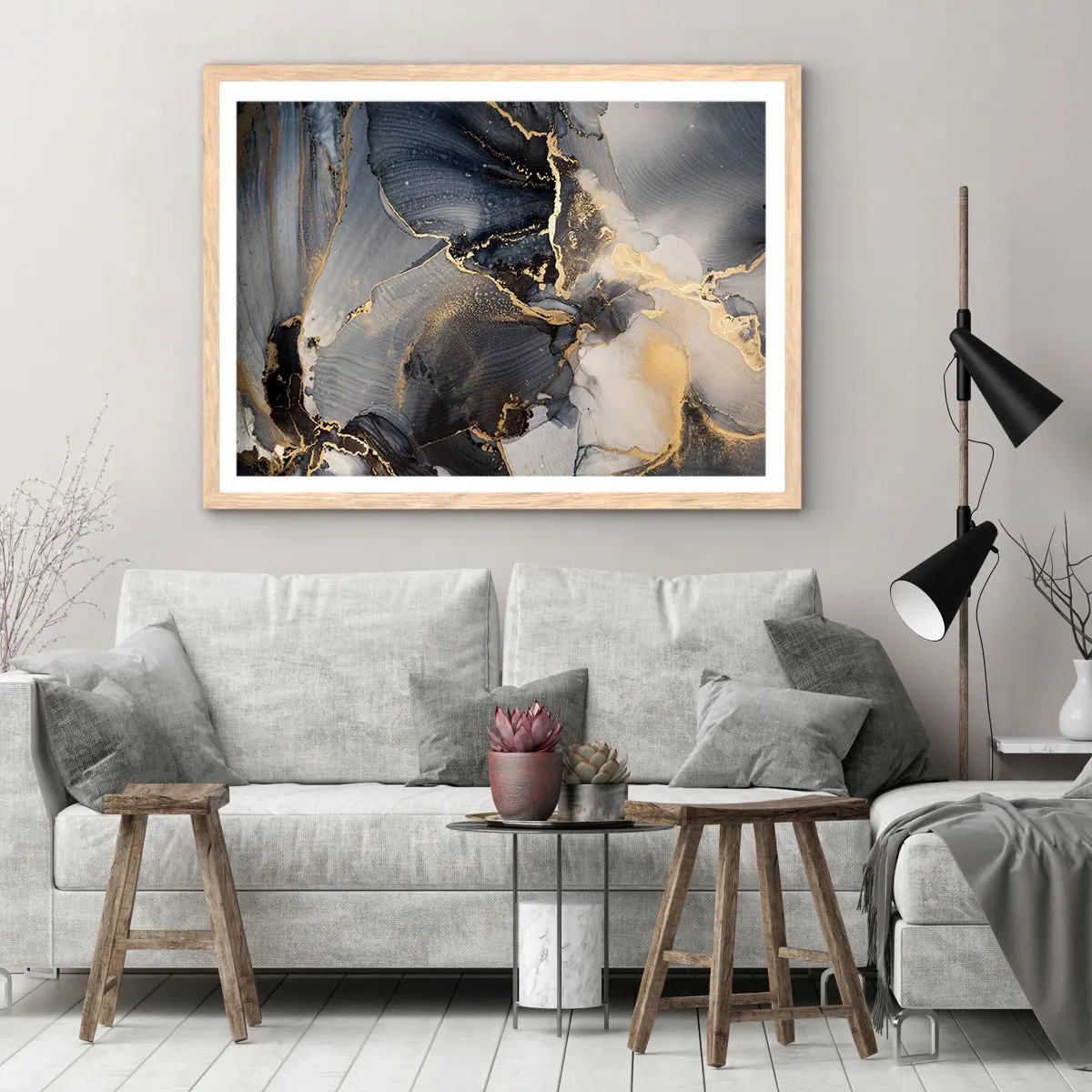 Affiche dans un chêne clair - Poster - La vie de la pierre - 70x50 cm