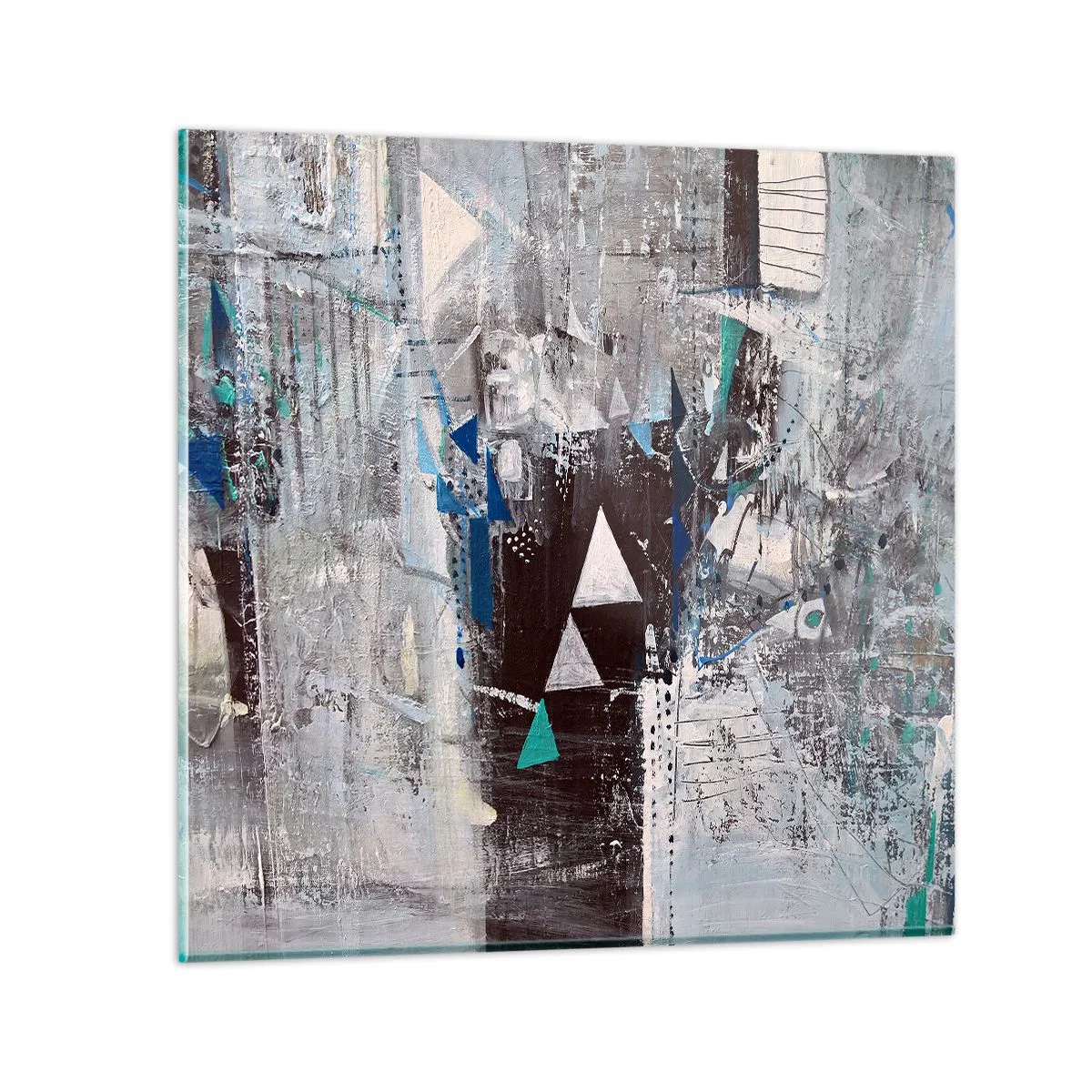 Impression sur verre - Image sur verre - Ordre prioritaire des triangles - 60x60 cm