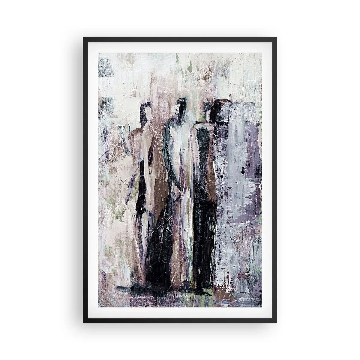 Affiche dans un cadre noir - Poster - Les trois mystérieux - 61x91 cm