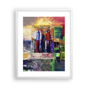 Affiche dans un cadre blanc - Poster - Relations et émotions - 40x50 cm