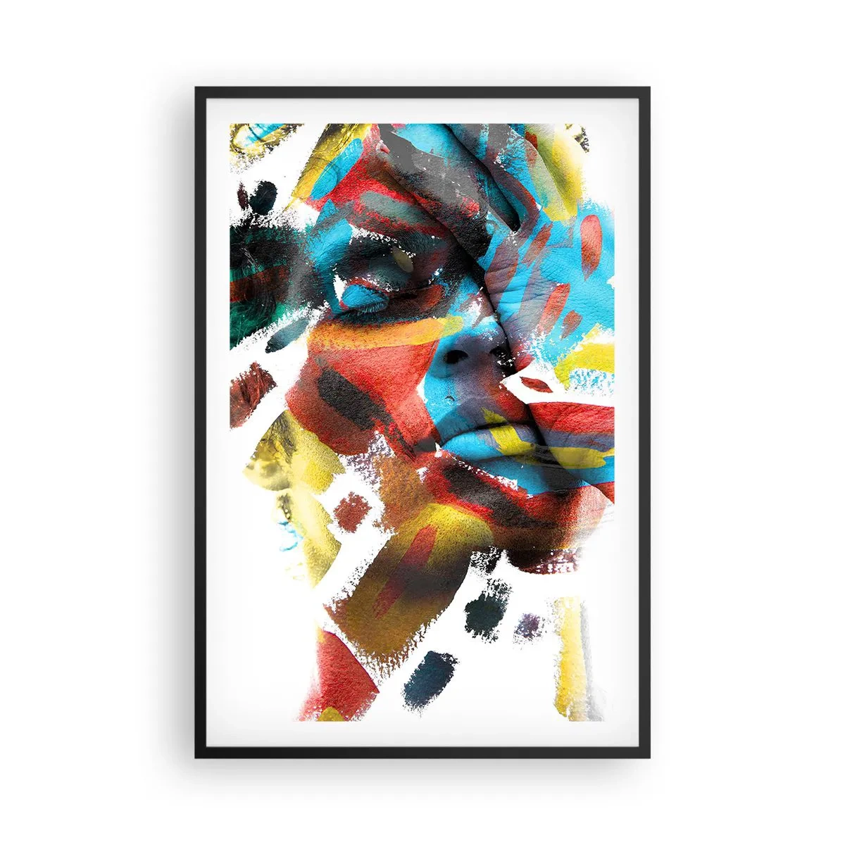 Affiche dans un cadre noir - Poster - Personnalité colorée - 61x91 cm