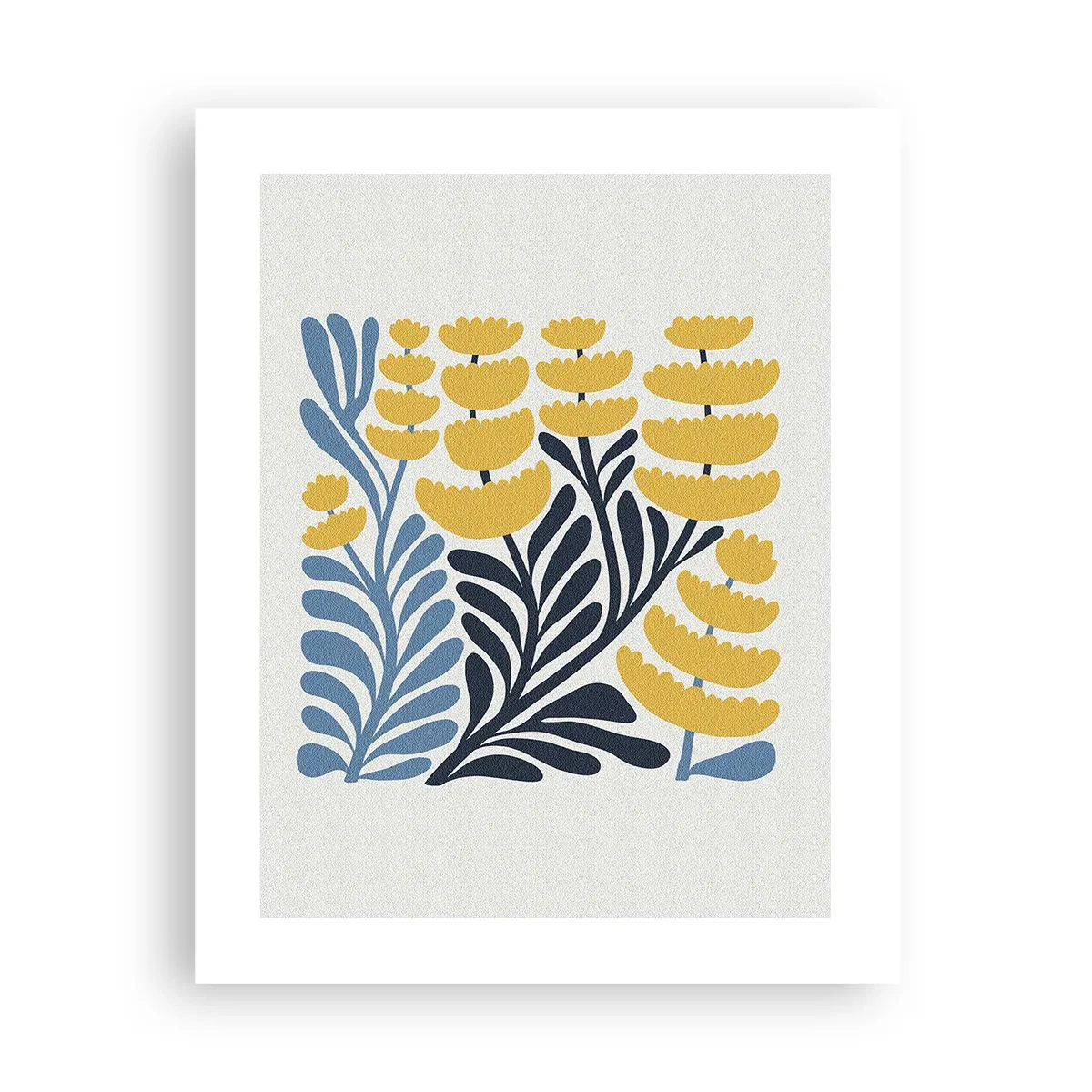 Affiche - Poster - Parterre de fleurs ensoleillé - 40x50 cm