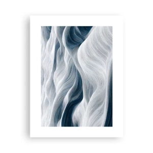 Affiche - Poster - Vagues blanches et bleues - 30x40 cm