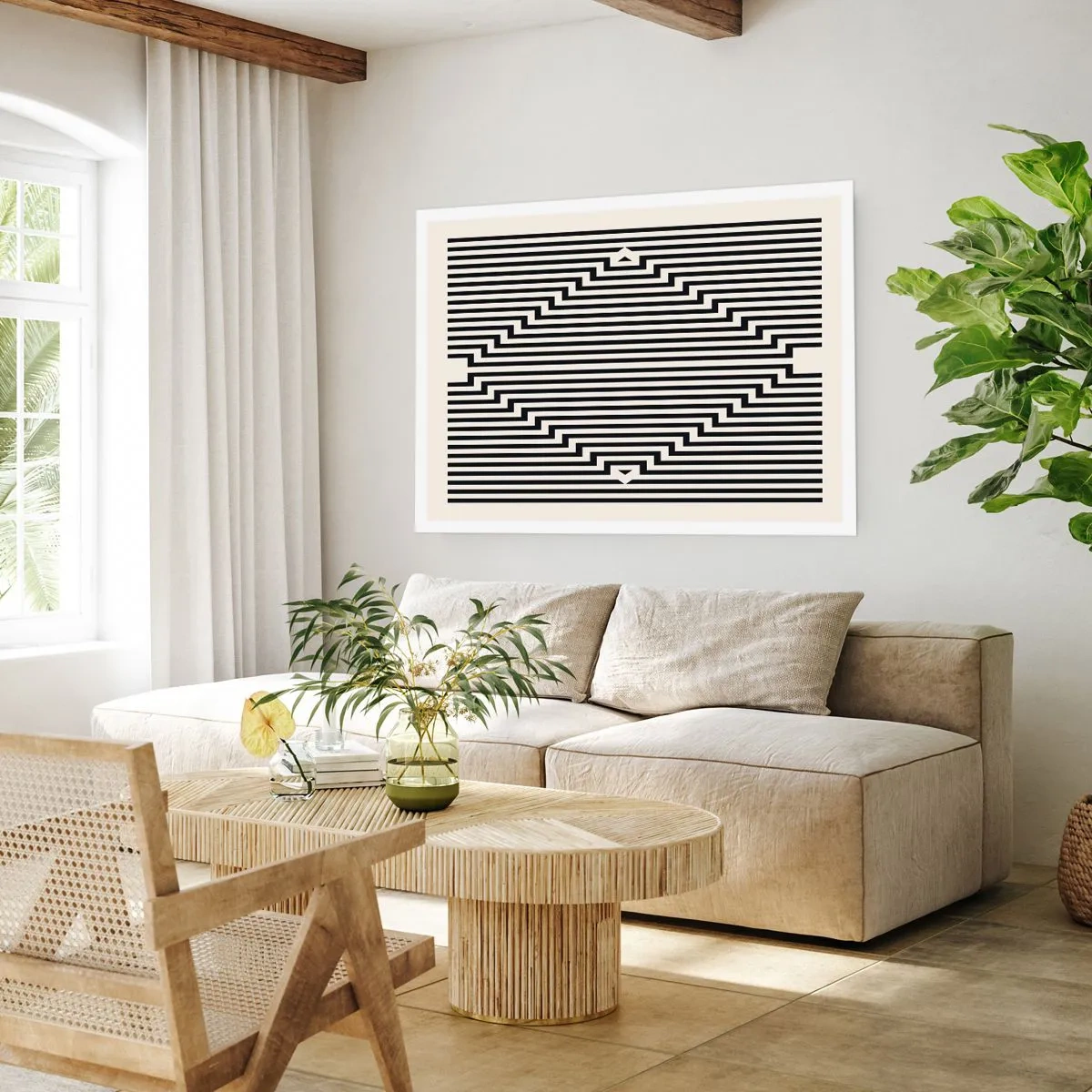 Affiche - Poster - Illusion géométrique - 40x30 cm