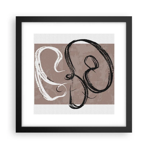 Affiche dans un cadre noir - Poster - Composition – la recherche de la plénitude - 30x30 cm